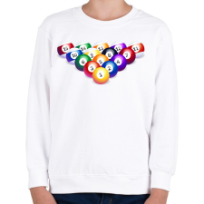 PRINTFASHION Biliárdgolyók - Gyerek pulóver - Fehér gyerek pulóver, kardigán
