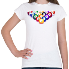 PRINTFASHION Biliárdgolyók - Női póló - Fehér női póló