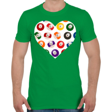 PRINTFASHION Biliárdos szív - Férfi póló - Zöld férfi póló