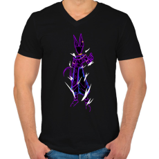 PRINTFASHION BILLS - Férfi V-nyakú póló - Fekete