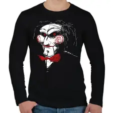 PRINTFASHION Billy the puppet - Férfi hosszú ujjú póló - Fekete férfi póló