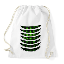 PRINTFASHION Bináris kód tépett minta - Sportzsák, Tornazsák - Fehér tornazsák