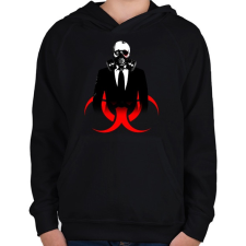 PRINTFASHION BIOHAZARD RAJZ - Gyerek kapucnis pulóver - Fekete gyerek pulóver, kardigán