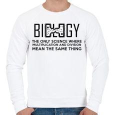 PRINTFASHION BIOLOGY - Férfi pulóver - Fehér