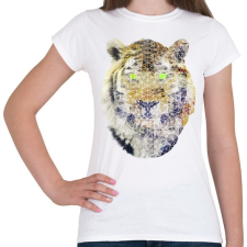 PRINTFASHION Biometrikus tigris - Női póló - Fehér női póló