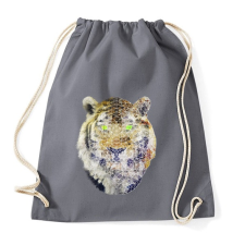 PRINTFASHION Biometrikus tigris - Sportzsák, Tornazsák - Grafitszürke tornazsák