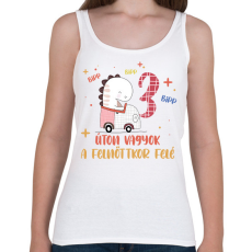 PRINTFASHION Bipp bipp, úton vagyok - Számmal - Női atléta - Fehér