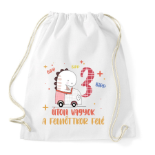 PRINTFASHION Bipp bipp, úton vagyok - Számmal - Sportzsák, Tornazsák - Fehér tornazsák