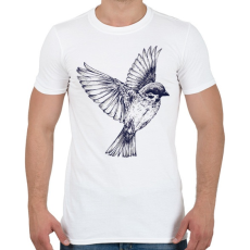 PRINTFASHION Bird drawing - Férfi póló - Fehér