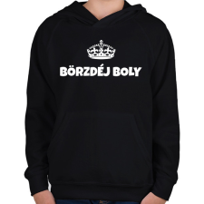 PRINTFASHION BIRTHDAY BOY - Gyerek kapucnis pulóver - Fekete gyerek pulóver, kardigán