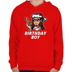 PRINTFASHION BIRTHDAY BOY - Gyerek kapucnis pulóver - Piros