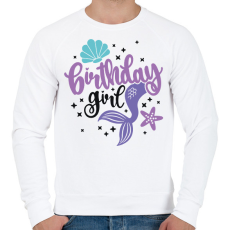 PRINTFASHION Birthday Girl - Férfi pulóver - Fehér