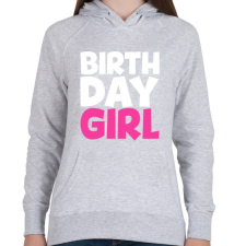 PRINTFASHION Birthdaygirl - Női kapucnis pulóver - Sport szürke női pulóver, kardigán