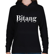 PRINTFASHION Bitang Ember - Női kapucnis pulóver - Fekete