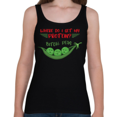 PRINTFASHION Bitch, peas - Női atléta - Fekete