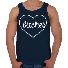 PRINTFASHION Bitches - Férfi atléta - Sötétkék