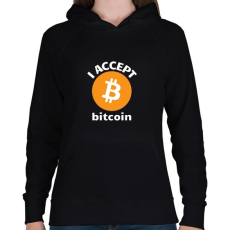 PRINTFASHION bitcoin6 - Női kapucnis pulóver - Fekete