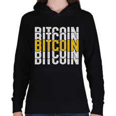 PRINTFASHION BITCOIN 4 EVER 10 - Női kapucnis pulóver - Fekete