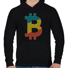 PRINTFASHION BITCOIN 4 EVER 11 - Férfi kapucnis pulóver - Fekete női pulóver, kardigán