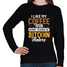 PRINTFASHION BITCOIN 4 EVER 14 - Női pulóver - Fekete női pulóver, kardigán