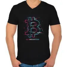 PRINTFASHION BITCOIN 4 EVER 31 - Férfi V-nyakú póló - Fekete férfi póló