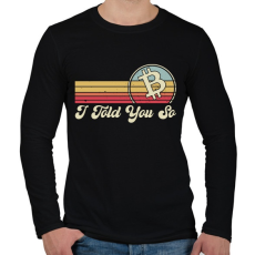 PRINTFASHION BITCOIN 4 EVER 34 - Férfi hosszú ujjú póló - Fekete