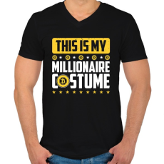 PRINTFASHION BITCOIN 4 EVER 38 - Férfi V-nyakú póló - Fekete