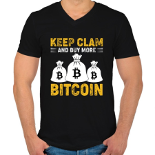 PRINTFASHION BITCOIN 4 EVER 42 - Férfi V-nyakú póló - Fekete férfi póló