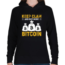 PRINTFASHION BITCOIN 4 EVER 42 - Női kapucnis pulóver - Fekete női pulóver, kardigán