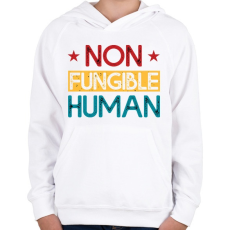 PRINTFASHION BITCOIN 4 EVER 47 - Gyerek kapucnis pulóver - Fehér