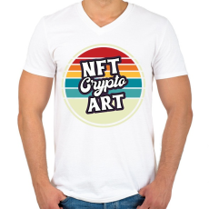 PRINTFASHION BITCOIN 4 EVER 49 - Férfi V-nyakú póló - Fehér