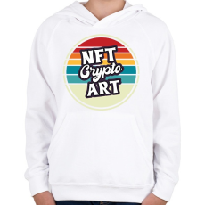 PRINTFASHION BITCOIN 4 EVER 49 - Gyerek kapucnis pulóver - Fehér