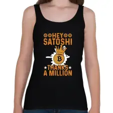 PRINTFASHION BITCOIN 4 EVER 52 - Női atléta - Fekete női trikó