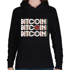 PRINTFASHION BITCOIN 4 EVER 54 - Női kapucnis pulóver - Fekete