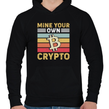 PRINTFASHION BITCOIN 4 EVER 56 - Férfi kapucnis pulóver - Fekete női pulóver, kardigán