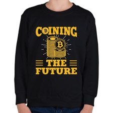PRINTFASHION BITCOIN 4 EVER 58 - Gyerek pulóver - Fekete gyerek pulóver, kardigán
