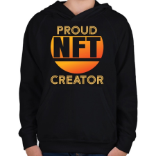 PRINTFASHION BITCOIN 4 EVER 60 - Gyerek kapucnis pulóver - Fekete gyerek pulóver, kardigán