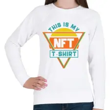 PRINTFASHION BITCOIN 4 EVER 61 - Női pulóver - Fehér női pulóver, kardigán
