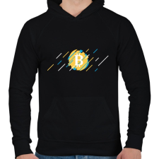 PRINTFASHION BITCOIN 4 EVER 64 - Férfi kapucnis pulóver - Fekete női pulóver, kardigán