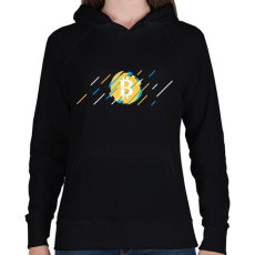 PRINTFASHION BITCOIN 4 EVER 64 - Női kapucnis pulóver - Fekete