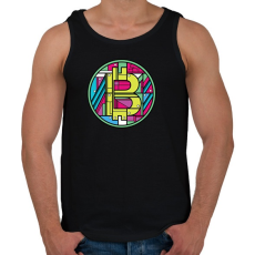 PRINTFASHION BITCOIN 4 EVER 69 - Férfi atléta - Fekete