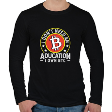 PRINTFASHION BITCOIN 4 EVER 70 - Férfi hosszú ujjú póló - Fekete