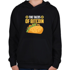 PRINTFASHION BITCOIN 4 EVER 74 - Gyerek kapucnis pulóver - Fekete