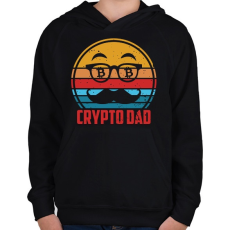 PRINTFASHION BITCOIN 4 EVER 77 - Gyerek kapucnis pulóver - Fekete