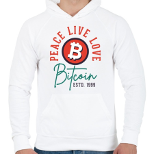 PRINTFASHION BITCOIN 4 EVER 79 - Férfi kapucnis pulóver - Fehér női pulóver, kardigán