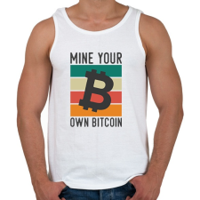PRINTFASHION BITCOIN 4 EVER 82 - Férfi atléta - Fehér atléta, trikó