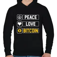 PRINTFASHION BITCOIN 4 EVER 8 - Férfi kapucnis pulóver - Fekete női pulóver, kardigán