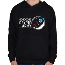 PRINTFASHION BITCOIN 4 EVER 91 - Gyerek kapucnis pulóver - Fekete gyerek pulóver, kardigán