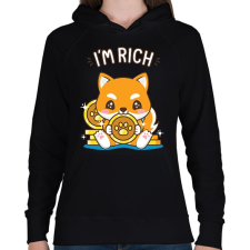 PRINTFASHION BITCOIN 4EVER 24 - Női kapucnis pulóver - Fekete női pulóver, kardigán