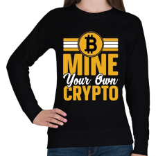 PRINTFASHION BITCOIN 4EVER 3 - Női pulóver - Fekete női pulóver, kardigán
